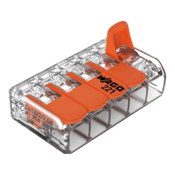 Wago 221-615 Keçirici Şəffaf Qovşaq Terminal Bloku 2X6 mm²